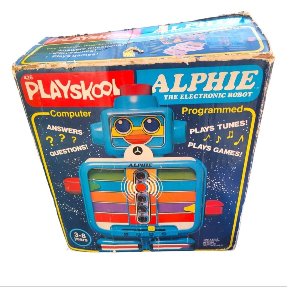 Milton Bradley 1978 Playskool Alphie The Electronic Robot Vintage